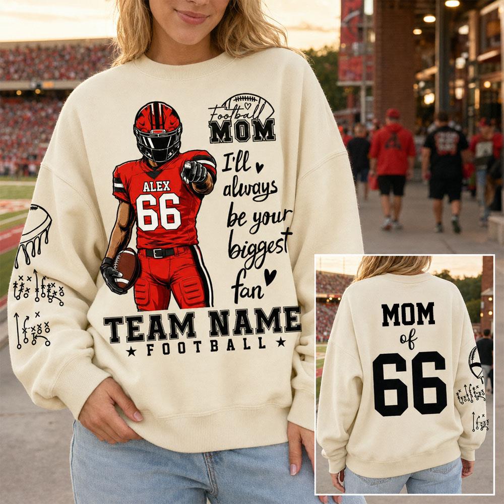 Personalized American Football Mom All Over Print Shirt - Football GameDay Custom Shirt For Mom, Dad, Family Nh00