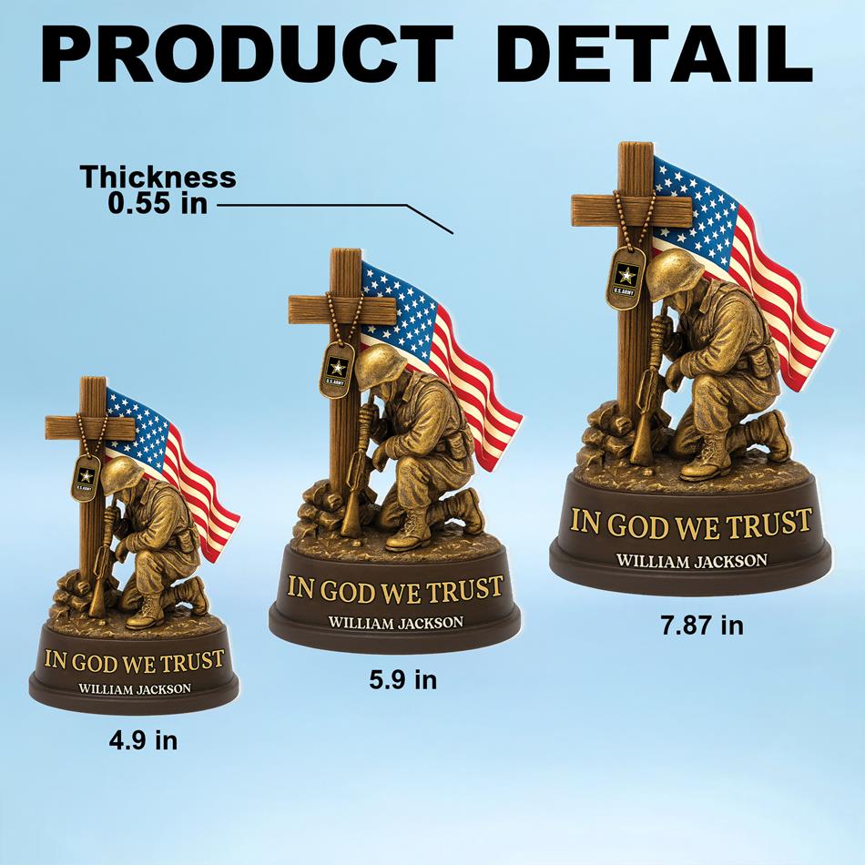 In God We Trust Veterans Military Acrylic Block Plaque - Personalized Gifts For Veteran H2511 Trna