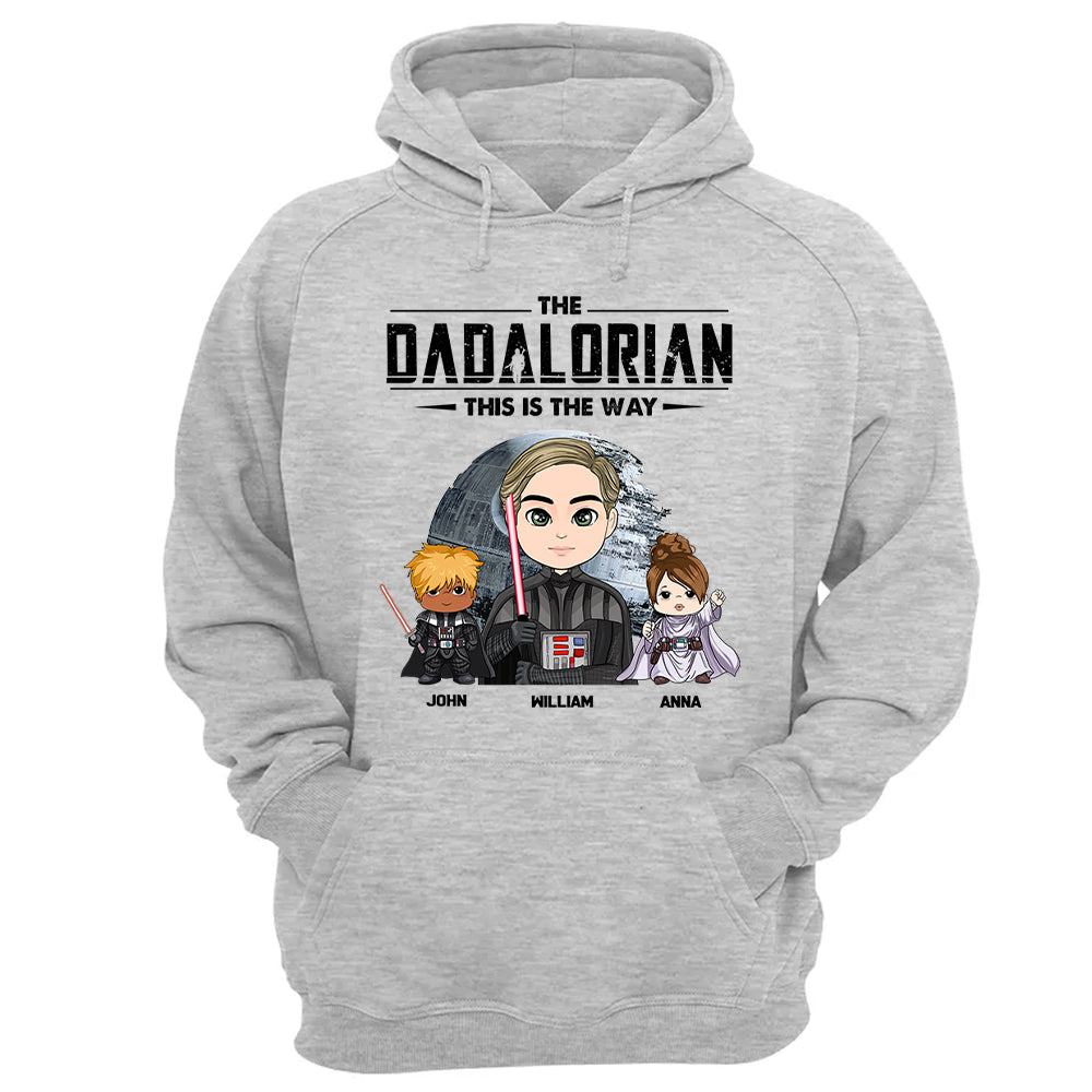The Dadalorian This Is The Way Personalized Shirt Gift For Dad - Custom Cute Art Nickname With Kids