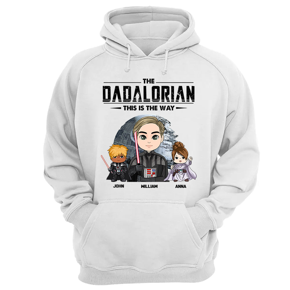 The Dadalorian This Is The Way Personalized Shirt Gift For Dad - Custom Cute Art Nickname With Kids