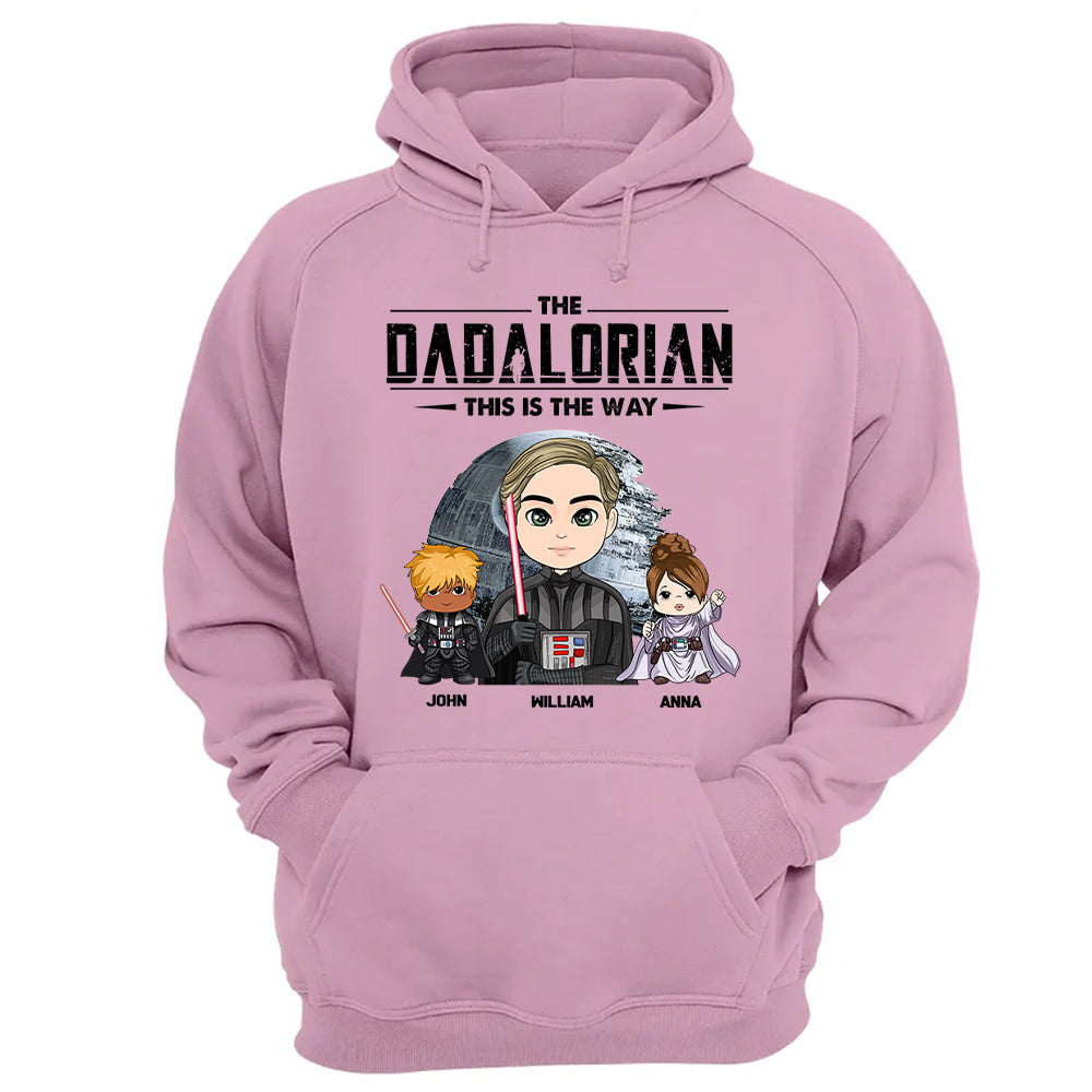 The Dadalorian This Is The Way Personalized Shirt Gift For Dad - Custom Cute Art Nickname With Kids