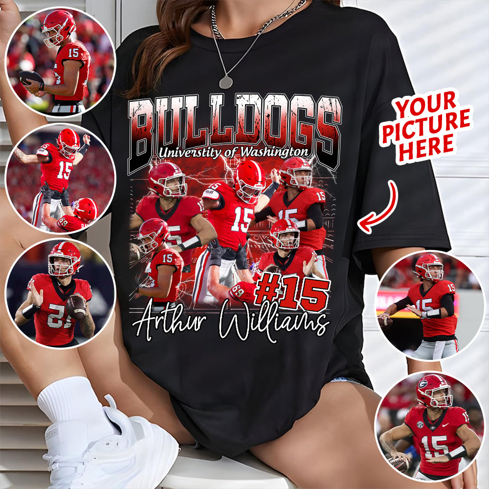 Custom Photo Bootleg Football Player Shirt