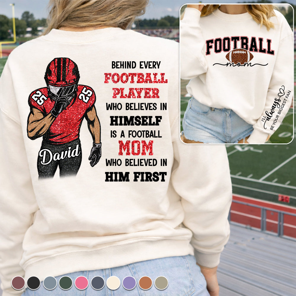 Football Mom - Behind Every Baseball Player Shirt - Personalized Shirt For Baseball Family T1807