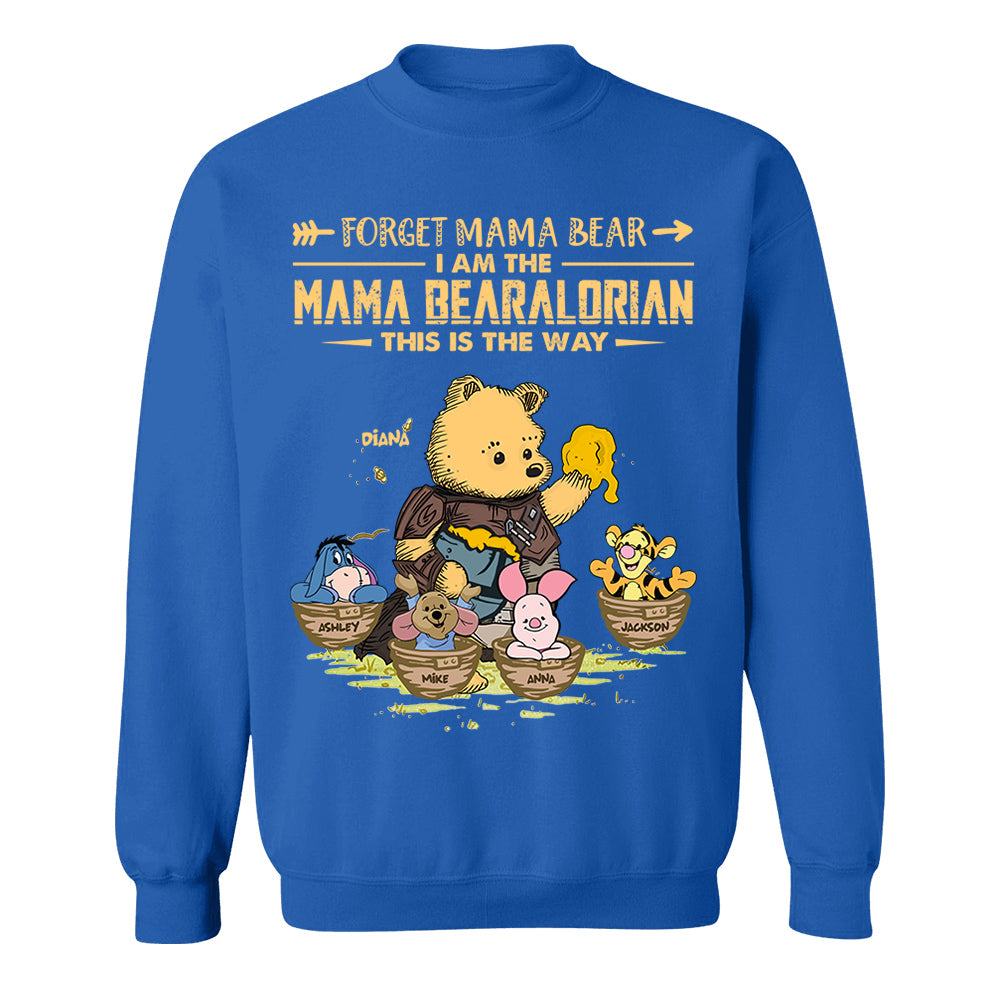 Forget Mama Bear - The Mama Bearalorian This Is The Way - Personalized Shirt For Mom Custom Nickname With Kids Gift Vr2