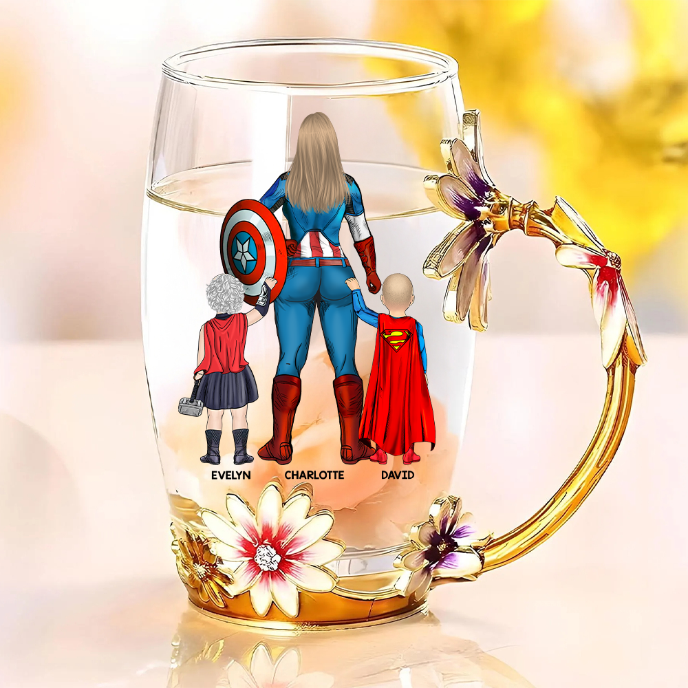 Best Mom Ever - Personalized Enamel Flower Tea Cup Tu20