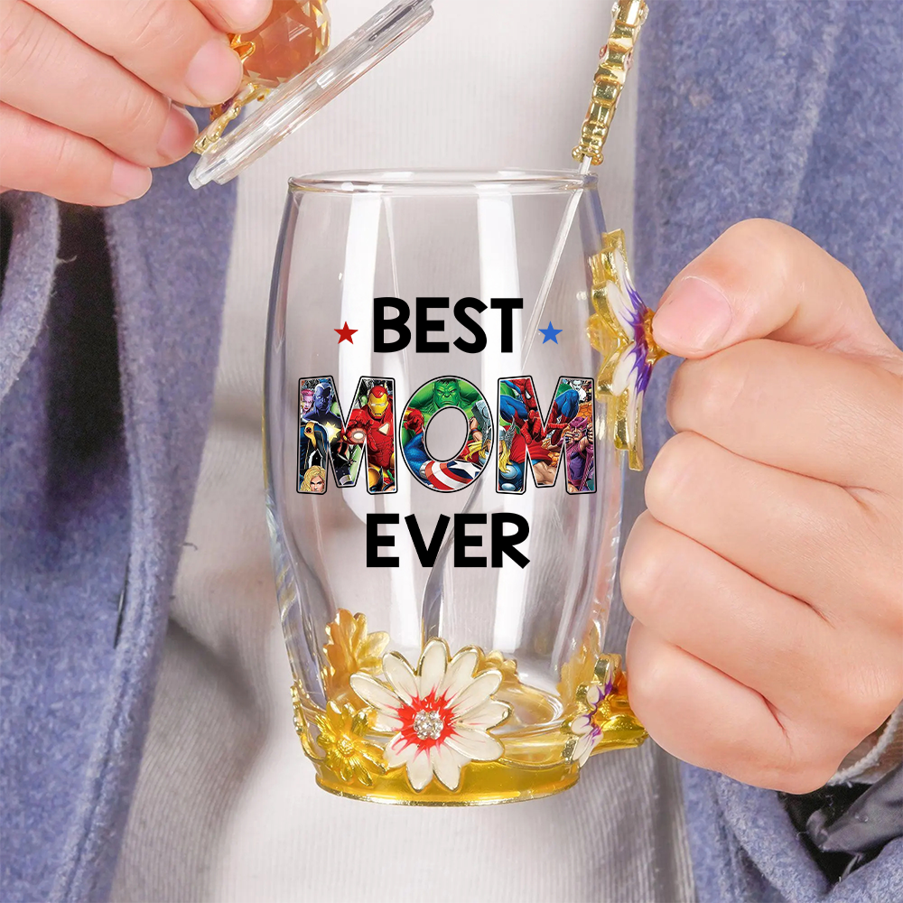 Best Mom Ever - Personalized Enamel Flower Tea Cup Tu20