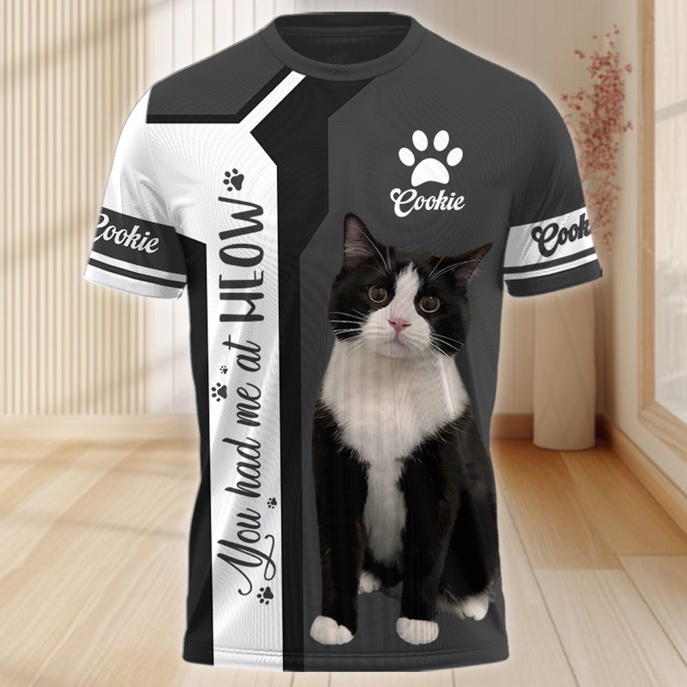 Custom You Had Me At Meow, Personalized Shirt, Gift For Cat Lover T1807