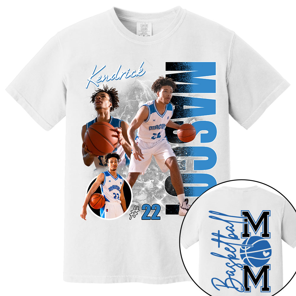 Custom Photo Basketball Player Shirt, Personalized Team Name School Name Bootleg Shirt For Basketball Mom Li29