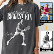 I'll Always Be Your Biggest Fan - Washed Tee Retro Bootleg Shirt For Pickleball Players NA02