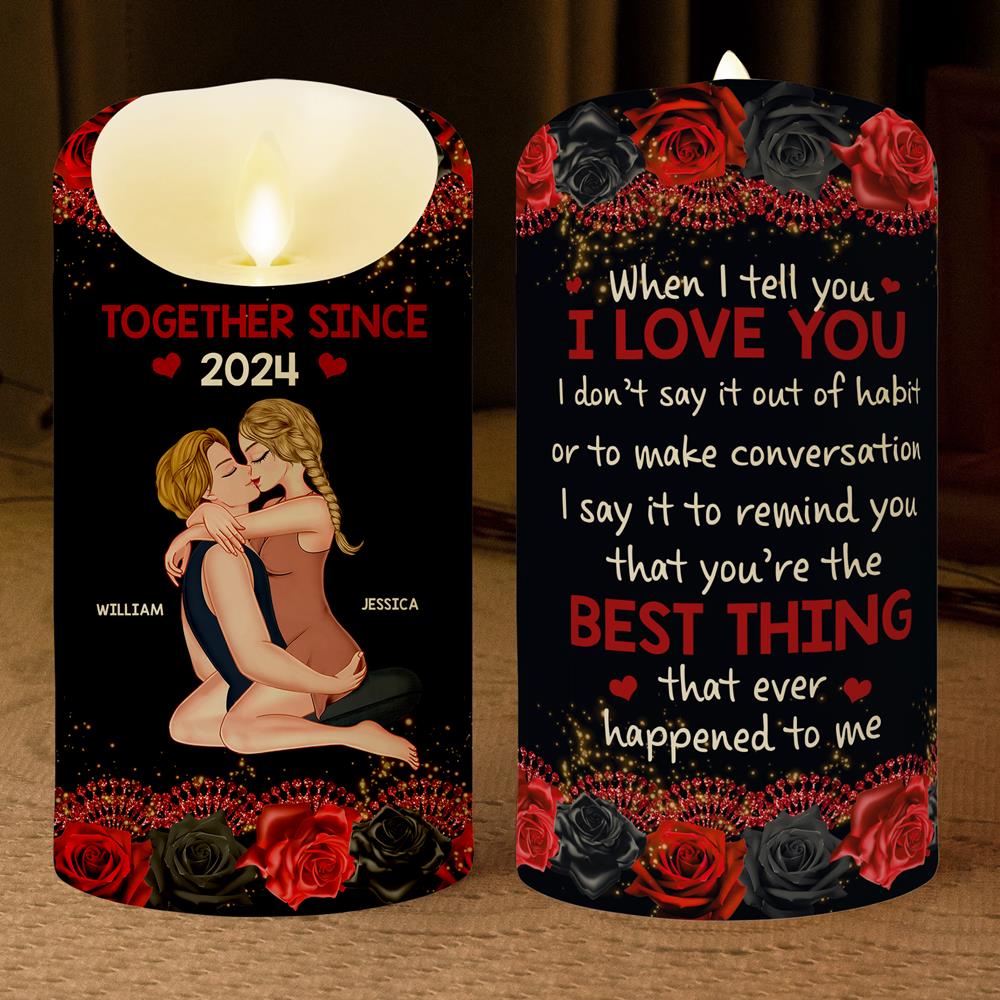 You're The Best Thing That Happened To Me - Personalized LED Candle Nh00