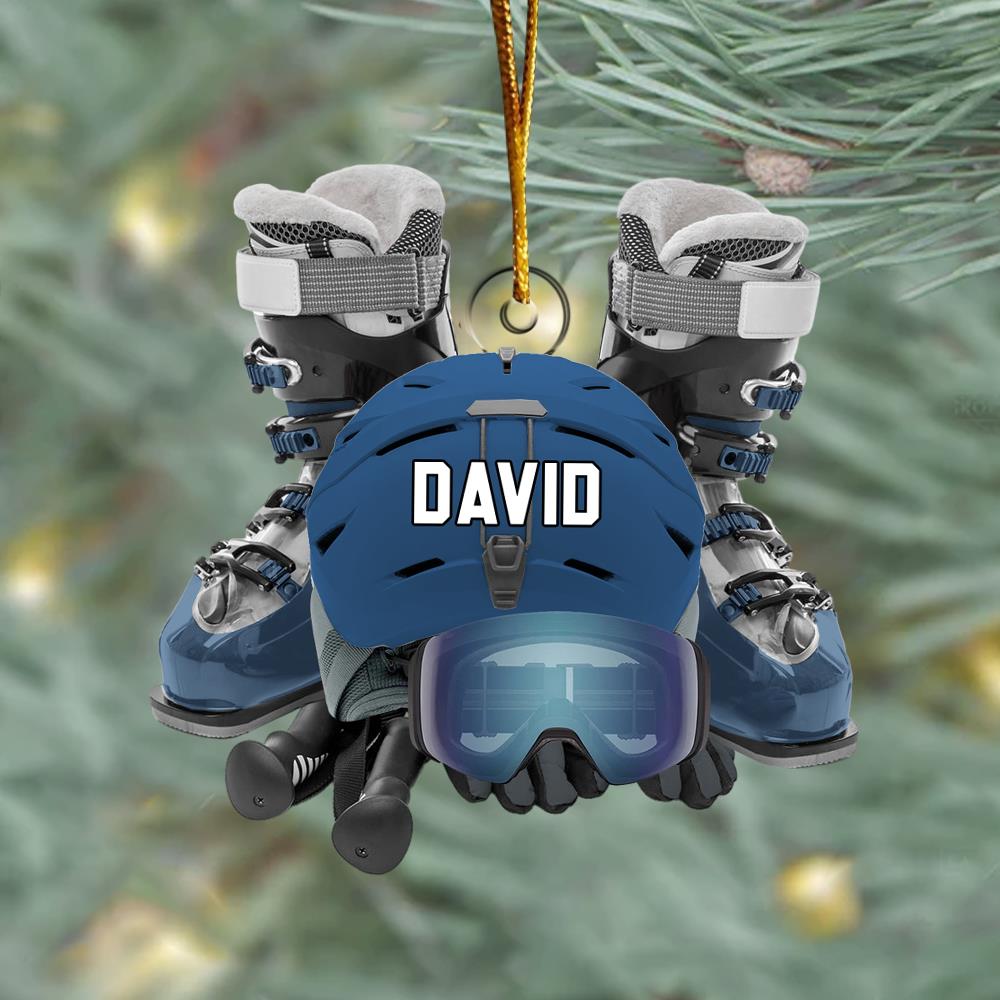 Custom Skiing Ornament - Personalized Acrylic Ornament Nh00