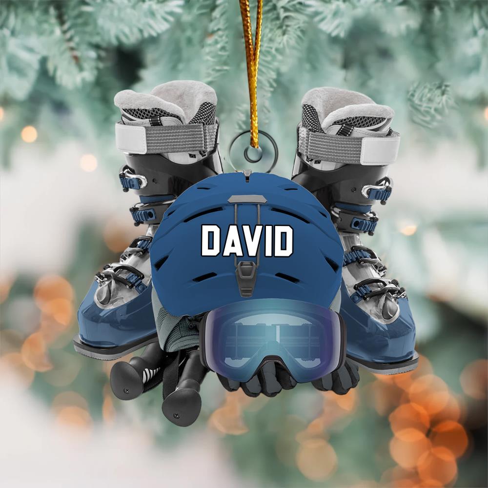 Custom Skiing Ornament - Personalized Acrylic Ornament Nh00