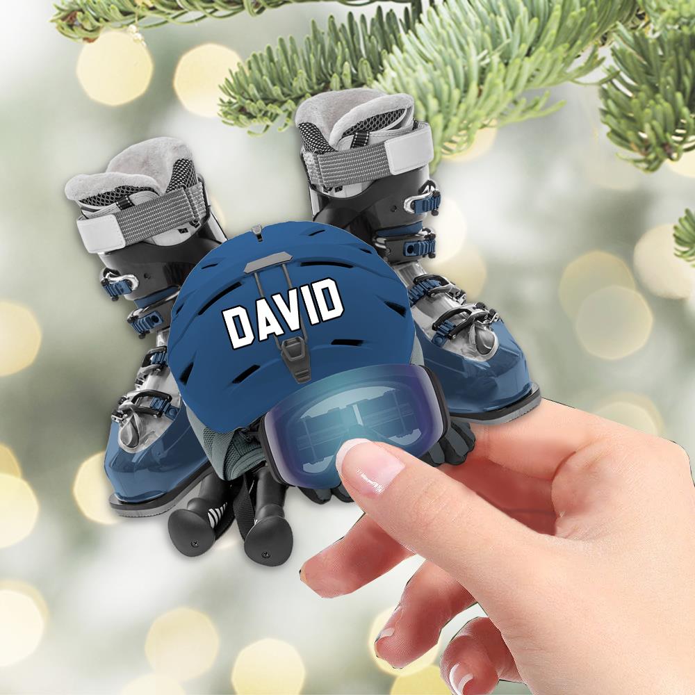 Custom Skiing Ornament - Personalized Acrylic Ornament Nh00