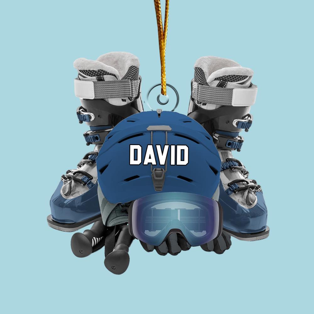 Custom Skiing Ornament - Personalized Acrylic Ornament Nh00