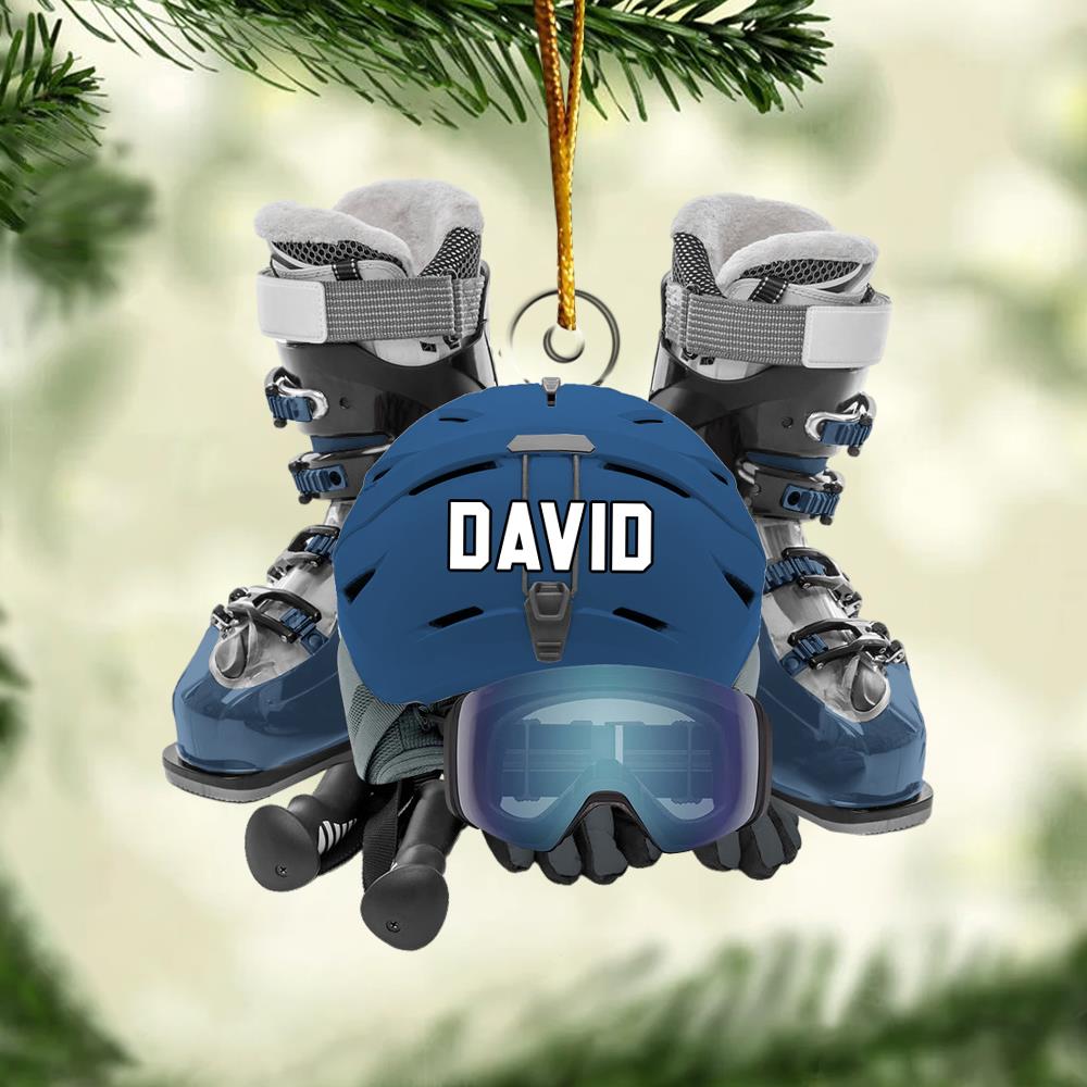 Custom Skiing Ornament - Personalized Acrylic Ornament Nh00