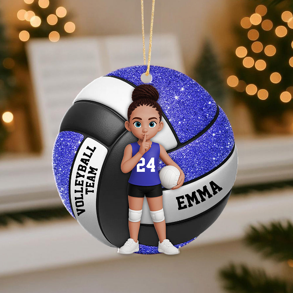 Personalized Volleyball Player Ornament, Gift For Sport Lover, Volleyball Team Gift, Volleyball Senior Christmas Gift, Sport Fan Ornament Hv01