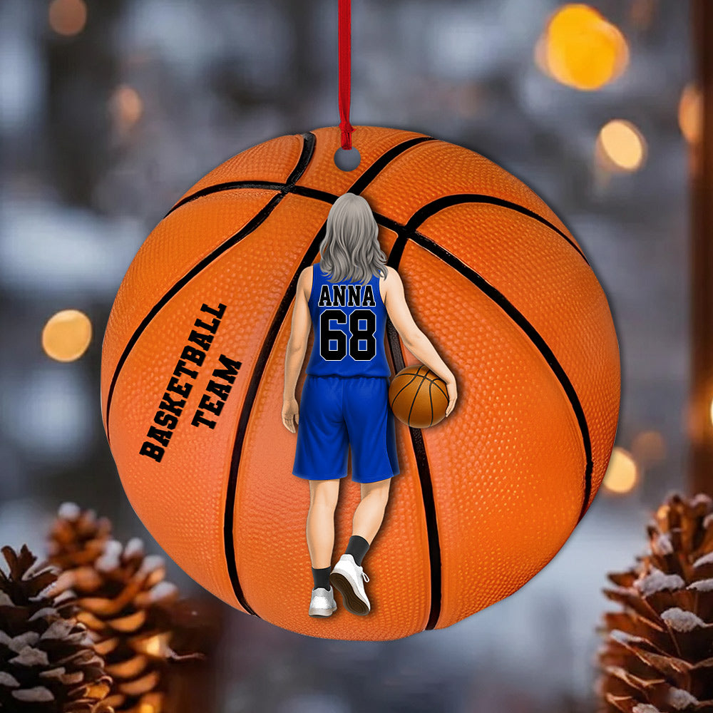 Basketball Player Personalized Ornament Gift For Basketball Lovers - Custom Christmas Gifts For Basketball Player Na02