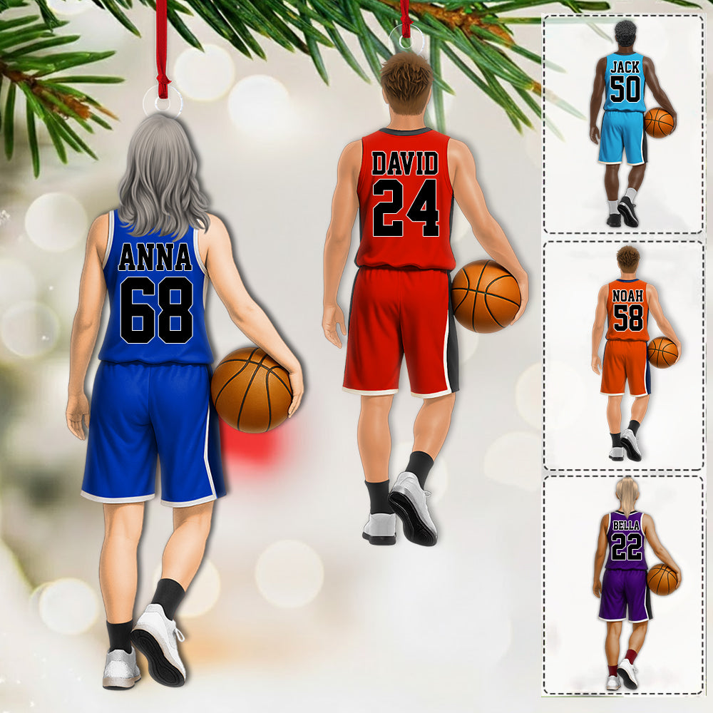 Basketball Player Personalized Ornament Gift For Basketball Lovers - Custom Christmas Gifts For Basketball Player Na02