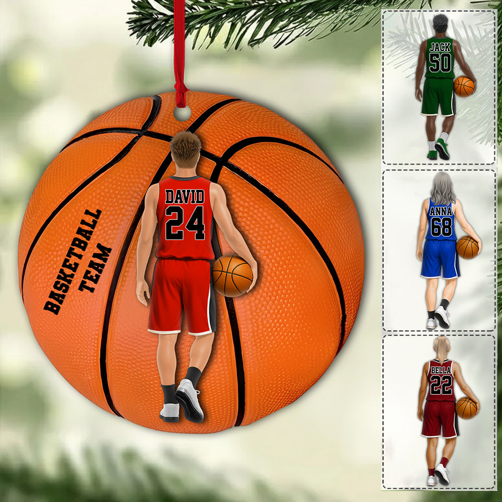 Basketball Player Personalized Ornament Gift For Basketball Lovers - Custom Christmas Gifts For Basketball Player Na02