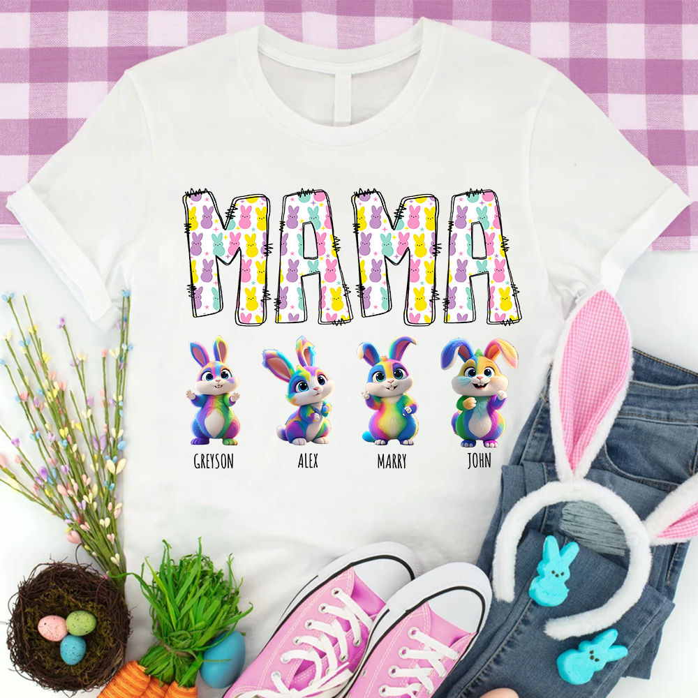 Mama Pepes - Personalized Grandma's Peeps Easter Day Shirt Pa00