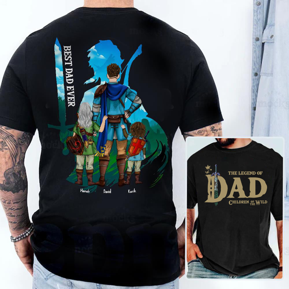 Personalized The Legend of Dad Children Of The Wild - Best Dad Ever Shirt - Father's Day & Birthday Gift For Father