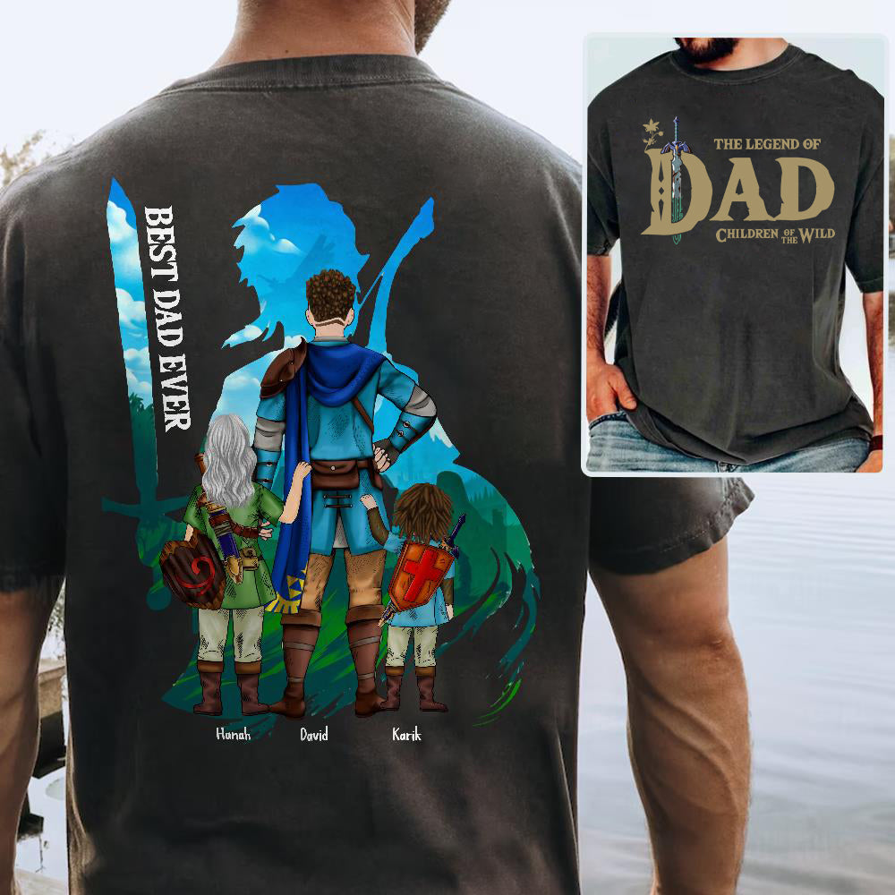 Personalized The Legend of Dad Children Of The Wild - Best Dad Ever Shirt - Father's Day & Birthday Gift For Father
