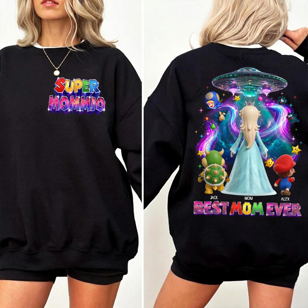 Galaxy Space Super Mommio Custom Shirt, Gift For Mom L0411 