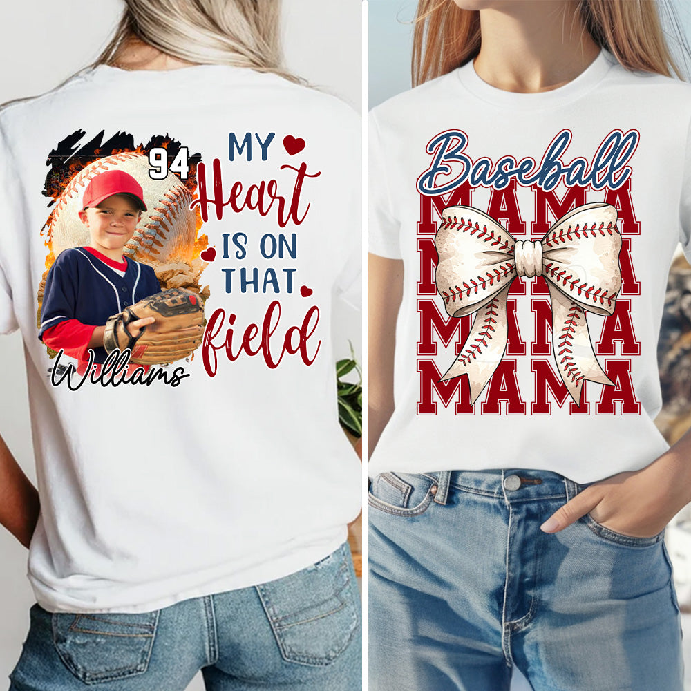 Baseball Mama Shirt, Personalized Baseball Shirt, Gift For Baseball Lover Tu24