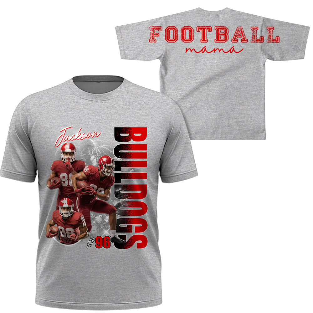 Personalized Football Mom Sweatshirt, Custom Large Back Graphic, Gift For Football Mom Football Family Football Lovers MI209 T24