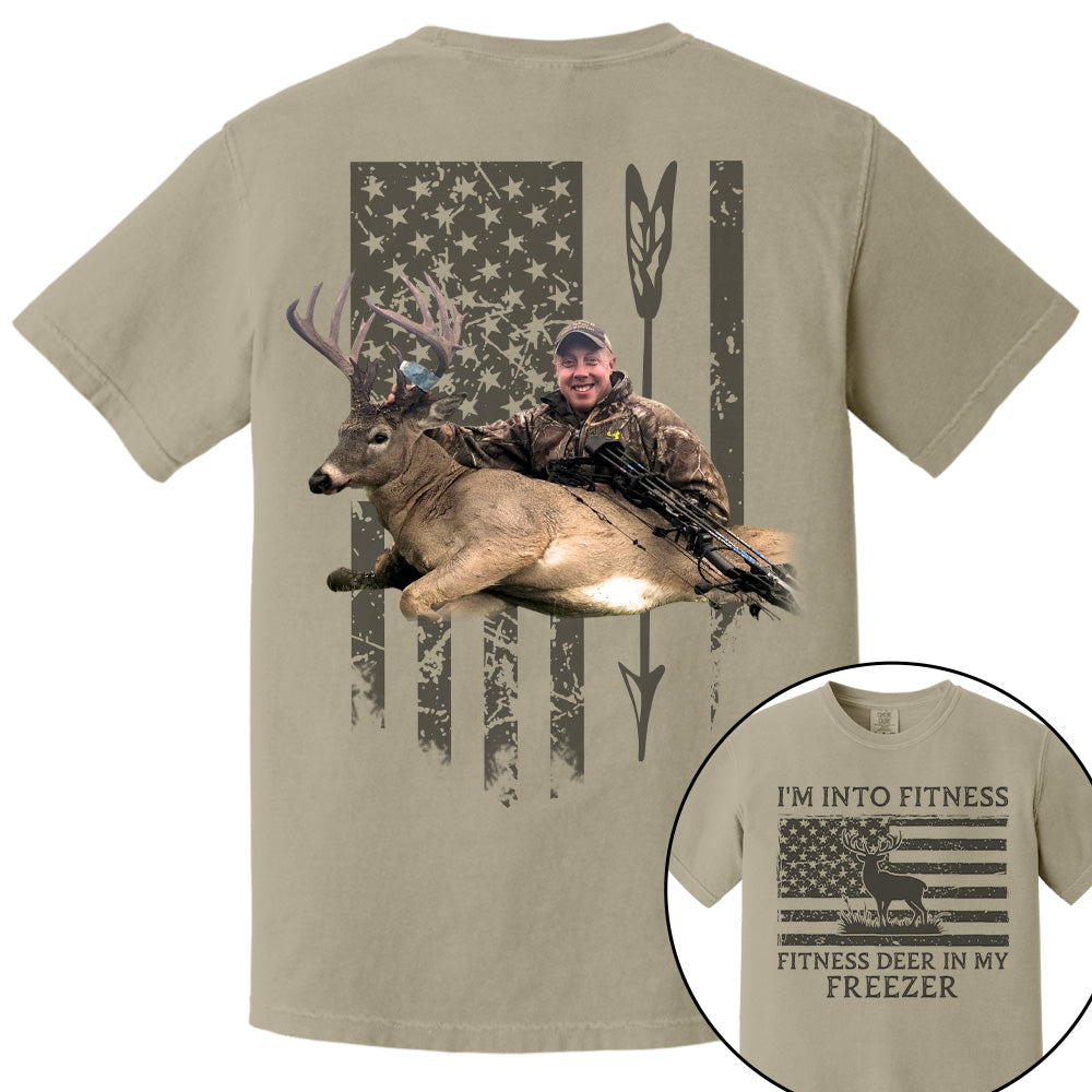 I'm Into Fitness Fitness Deer in My Freezer Shirt - Custom Photo Hunting Shirt Vrs2 A2110 Pt99