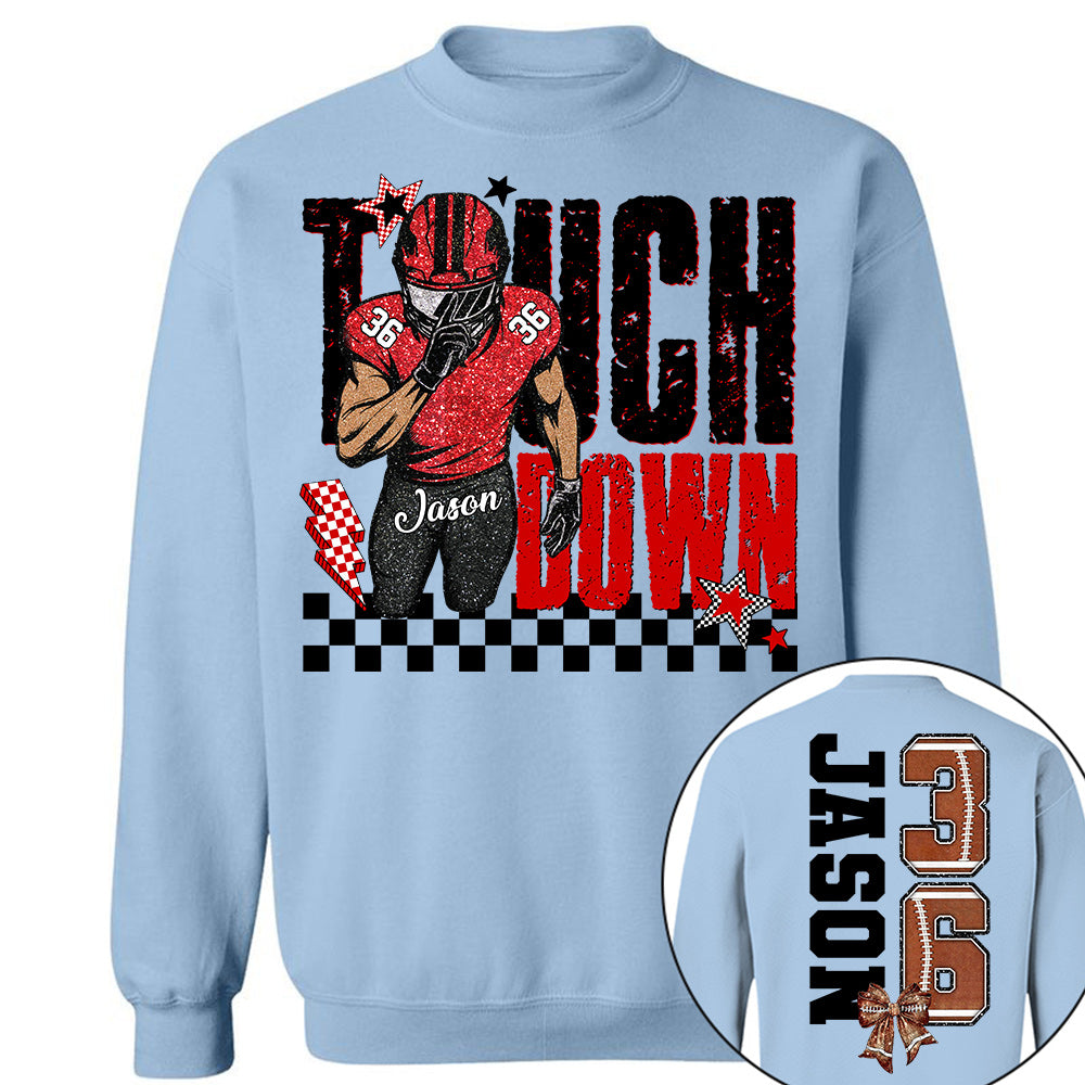 Personalized Touchdown - Football Mom Tshirt Custom Gift For Football Family L0411