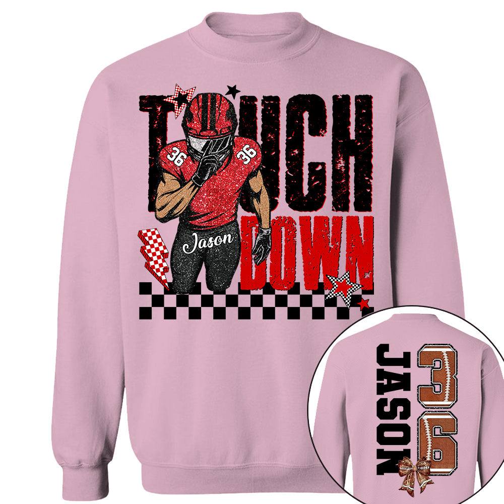 Personalized Touchdown - Football Mom Tshirt Custom Gift For Football Family L0411