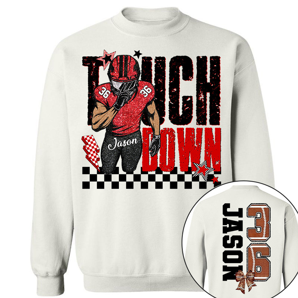 Personalized Touchdown - Football Mom Tshirt Custom Gift For Football Family L0411