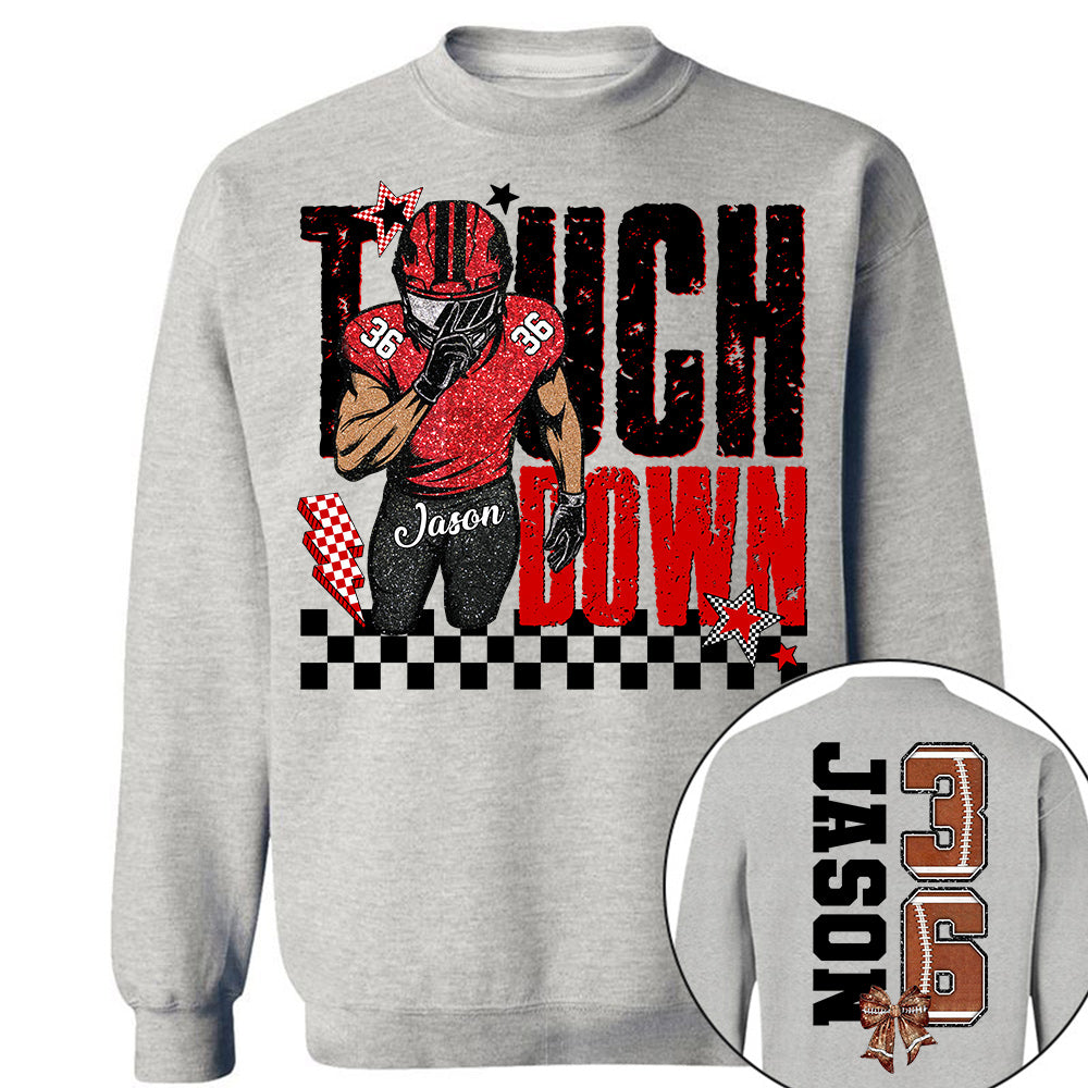 Personalized Touchdown - Football Mom Tshirt Custom Gift For Football Family L0411