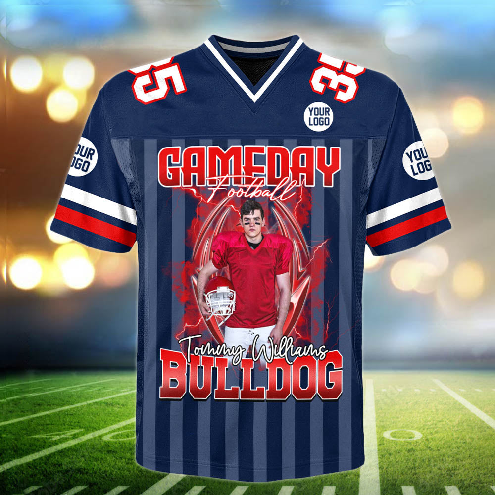 Custom Photo Football Game Day Personalized Football Jersey Shirt Custom Team Name Vr2 Tu24 Pt99
