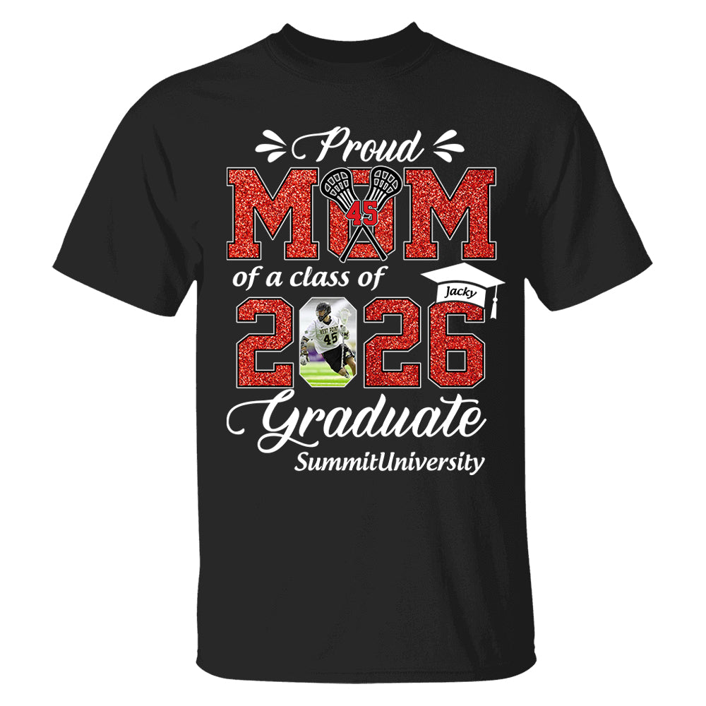 Personalized Lacrosse Graduation Shirt Class of 2026 Custom Senior Shirt Family Graduation Gift Lacrosse Senior 2026 Shirt Na02 T24