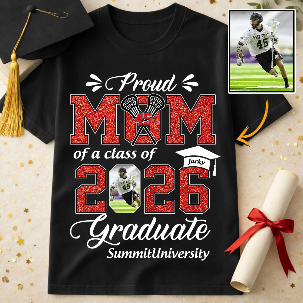 Personalized Lacrosse Graduation Shirt Class of 2026 Custom Senior Shirt Family Graduation Gift Lacrosse Senior 2026 Shirt Na02 T24