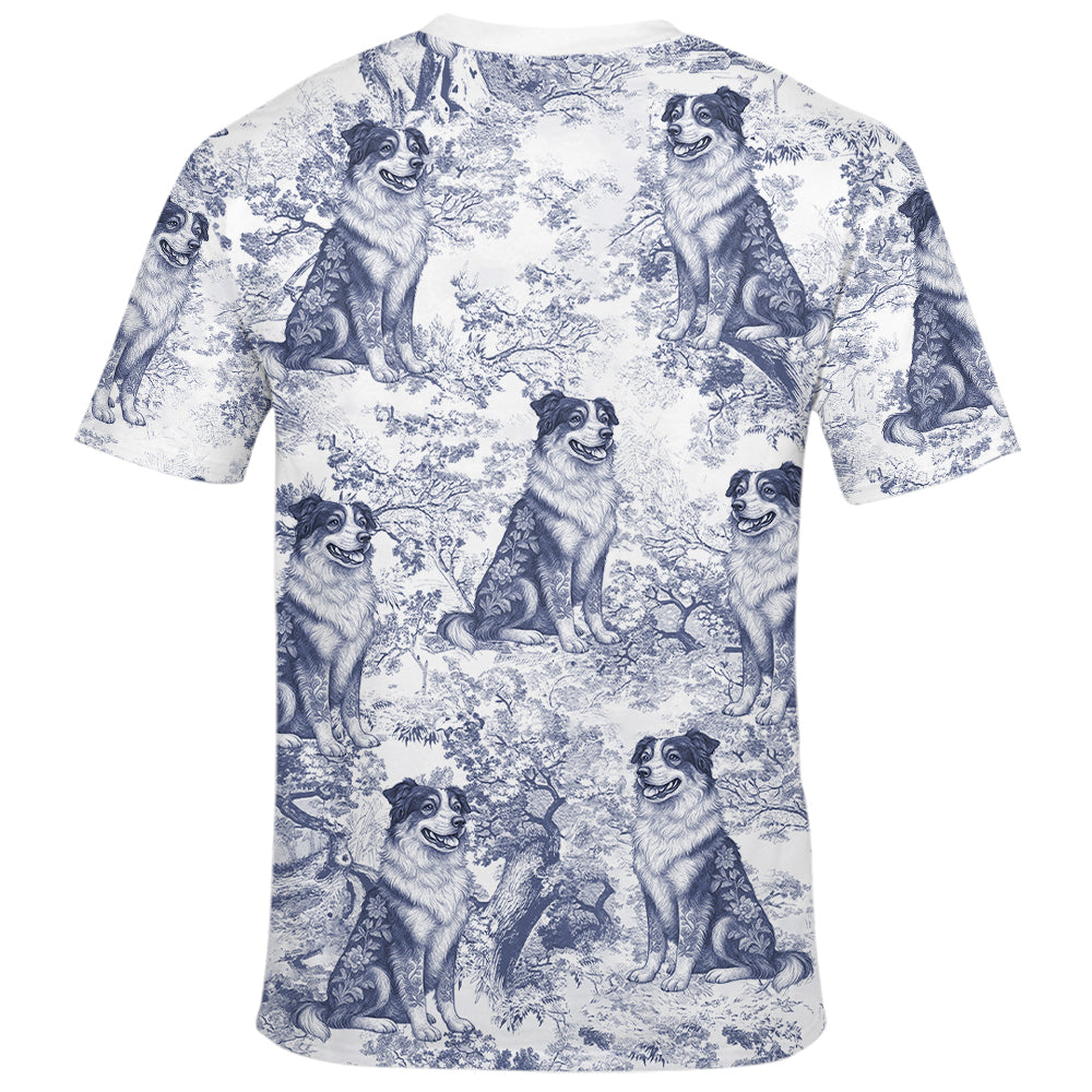 Custom Dog Mom Style Gift Toile De Jouy Chinoiseries, Personalized All Over Print Shirt  Hv01