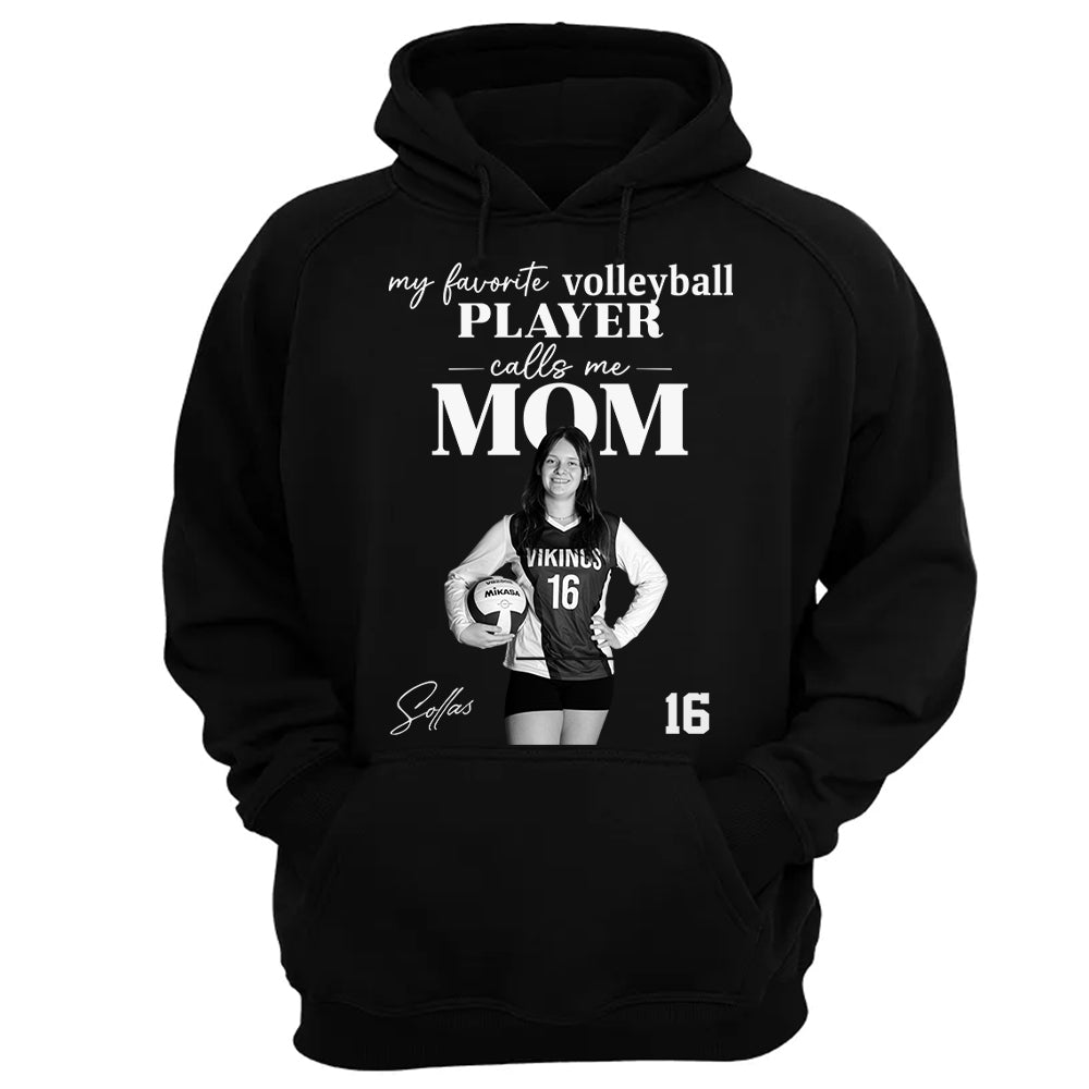 Personalized My Favorite Volleyball Player Calls me Mom Washed Tee Retro Bootleg Shirt For Volleyball Players T24