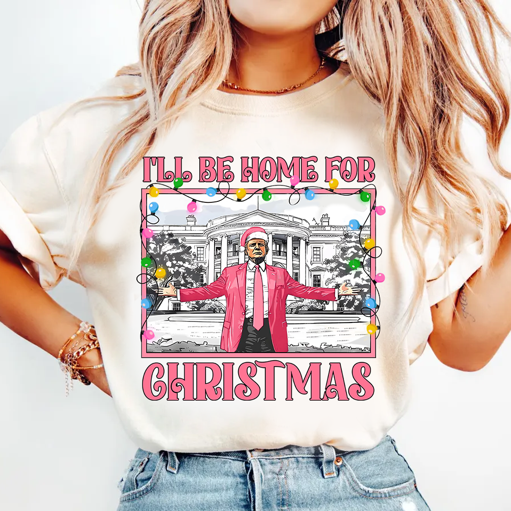 Christmas Lights Daddys Home White House Pink Trump