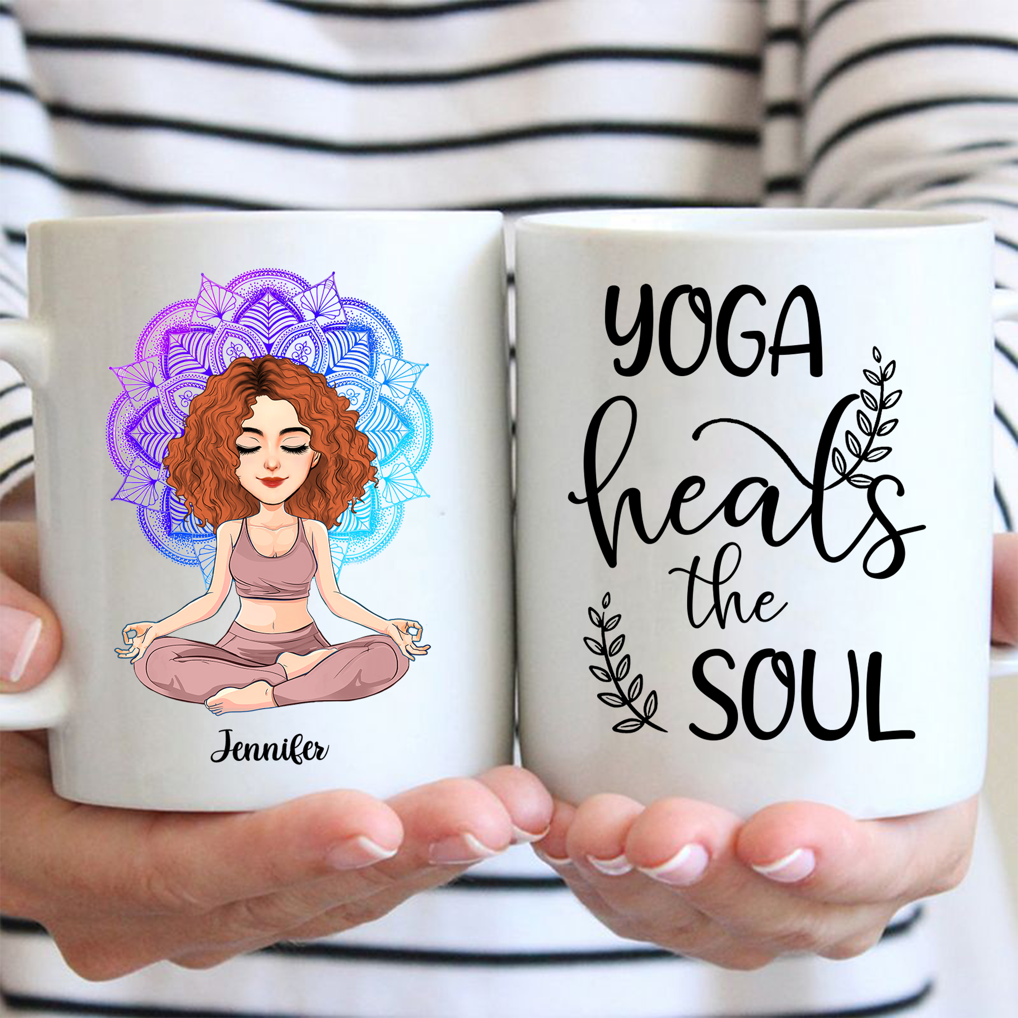 Just Breathe - Love Yourself - Be Free My Girl - Personalized Mug For Yoga Lovers NA04 Pa00 vr2