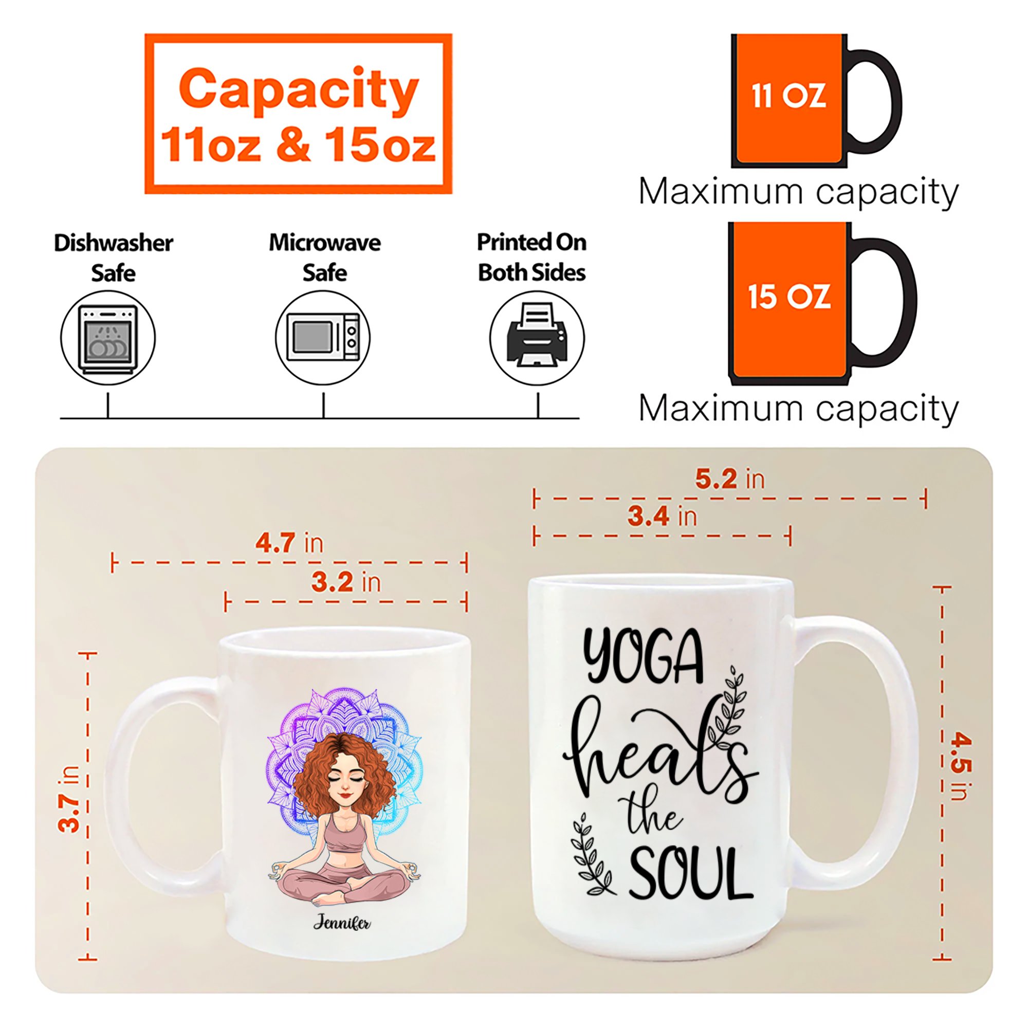 Just Breathe - Love Yourself - Be Free My Girl - Personalized Mug For Yoga Lovers NA04 Pa00 vr2