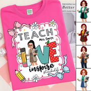 Teach Love Inspire Personalized Shirt For Teachers Vr2 A2110 Nh00