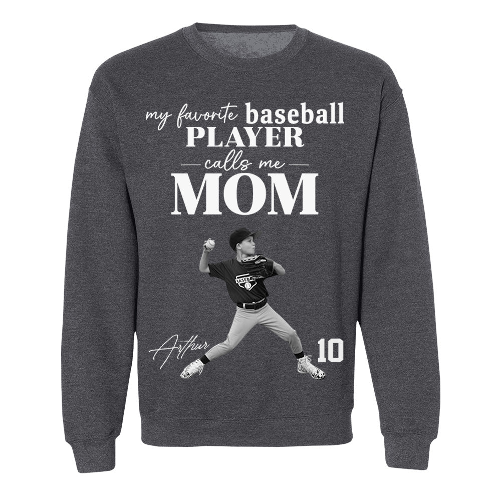 Personalized My Favorite Baseball Player Calls me Mom Washed Tee Retro Bootleg Shirt For Baseball Players T24