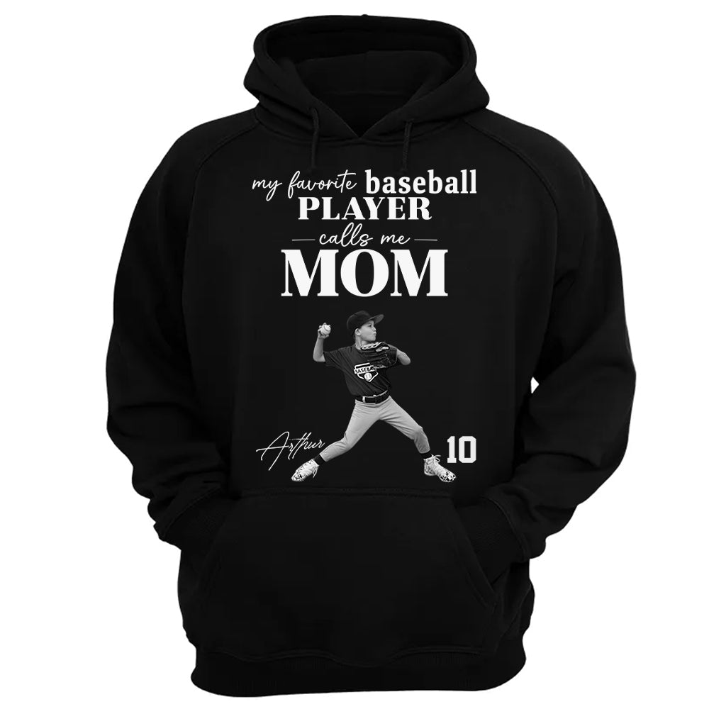 Personalized My Favorite Baseball Player Calls me Mom Washed Tee Retro Bootleg Shirt For Baseball Players T24