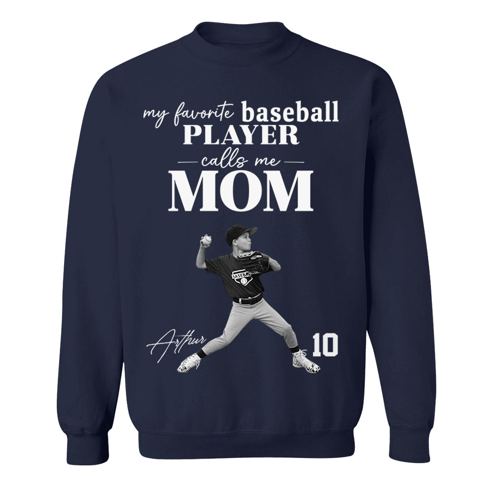 Personalized My Favorite Baseball Player Calls me Mom Washed Tee Retro Bootleg Shirt For Baseball Players T24