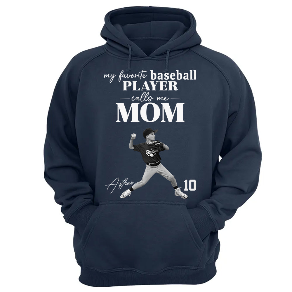 Personalized My Favorite Baseball Player Calls me Mom Washed Tee Retro Bootleg Shirt For Baseball Players T24