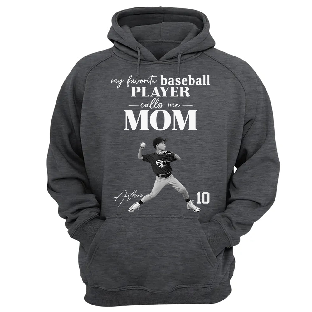 Personalized My Favorite Baseball Player Calls me Mom Washed Tee Retro Bootleg Shirt For Baseball Players T24