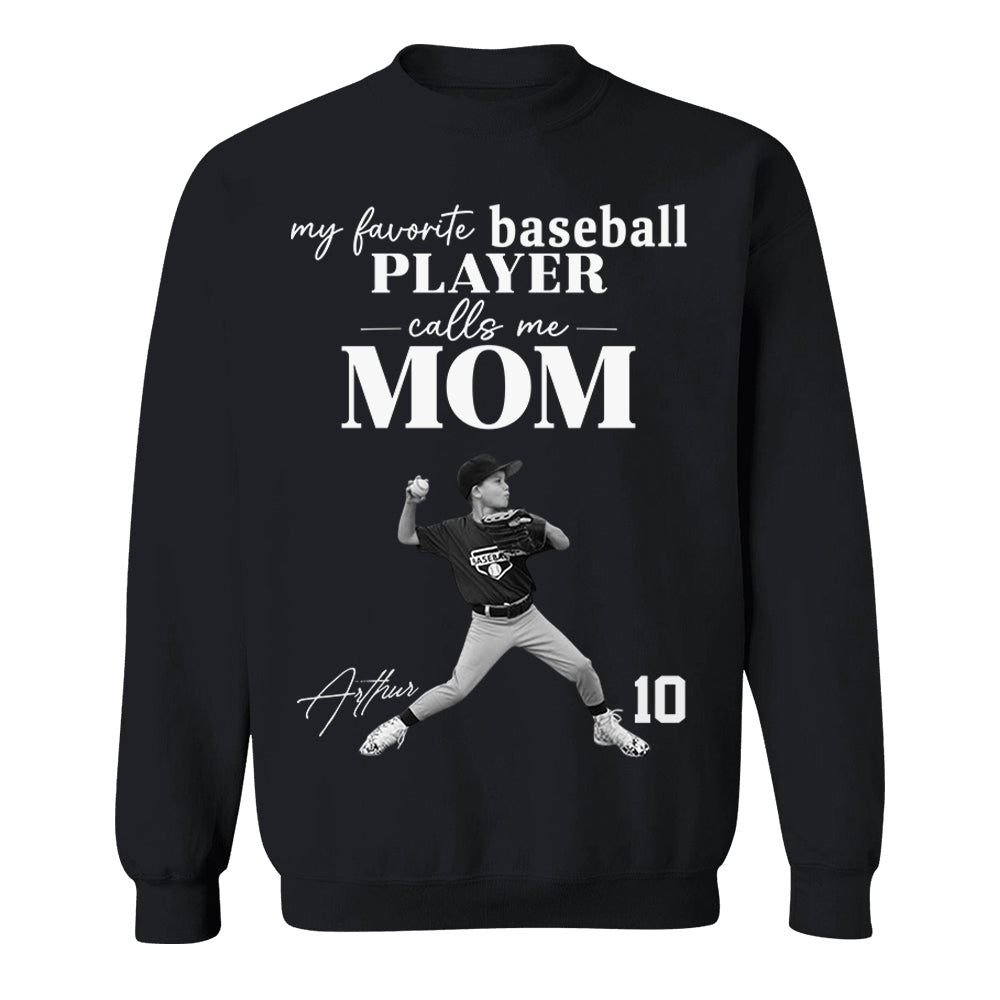 Personalized My Favorite Baseball Player Calls me Mom Washed Tee Retro Bootleg Shirt For Baseball Players T24