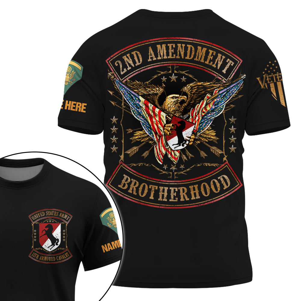 Custom Shirt 2nd Amendment Brotherhood Custom All Military Branch All Over Print Shirt K1702